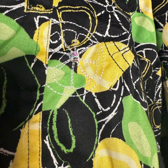 Laura Ashley Lemon and Leaf Print Shirt Jacket - Picture 3 of 7